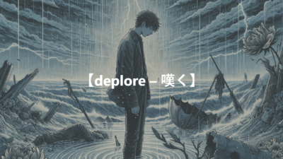 【deplore – 嘆く】