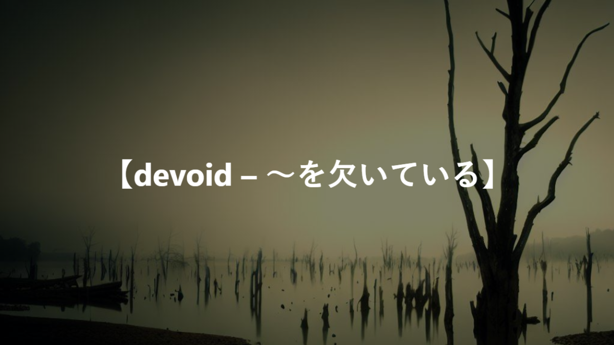 【devoid – ～を欠いている】