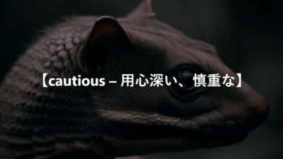 【cautious – 用心深い、慎重な】