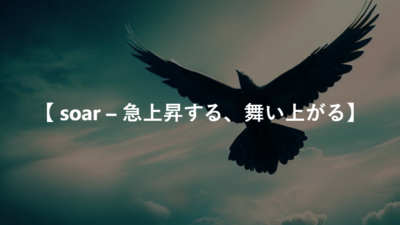 【 soar – 急上昇する、舞い上がる】