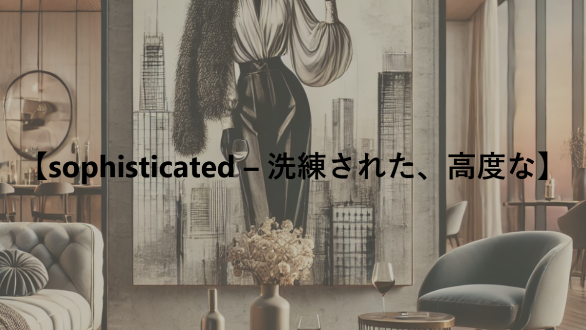 【sophisticated – 洗練された、高度な】