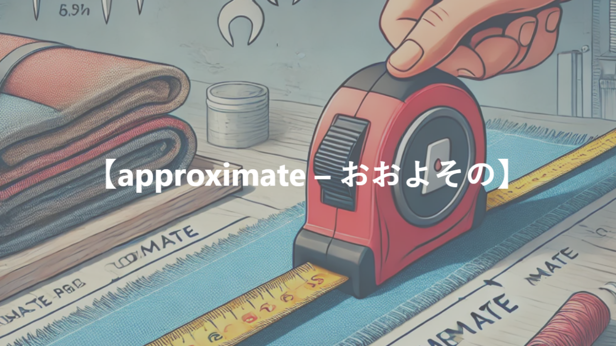 【approximate – おおよその】