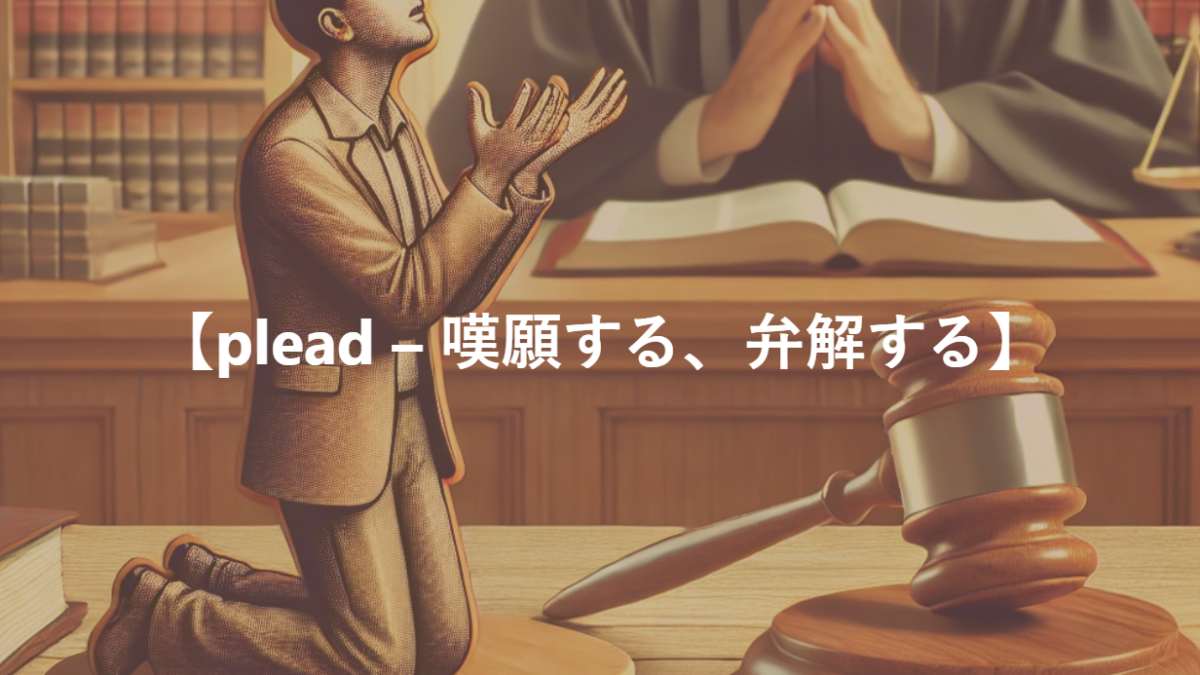 【plead – 嘆願する、弁解する】