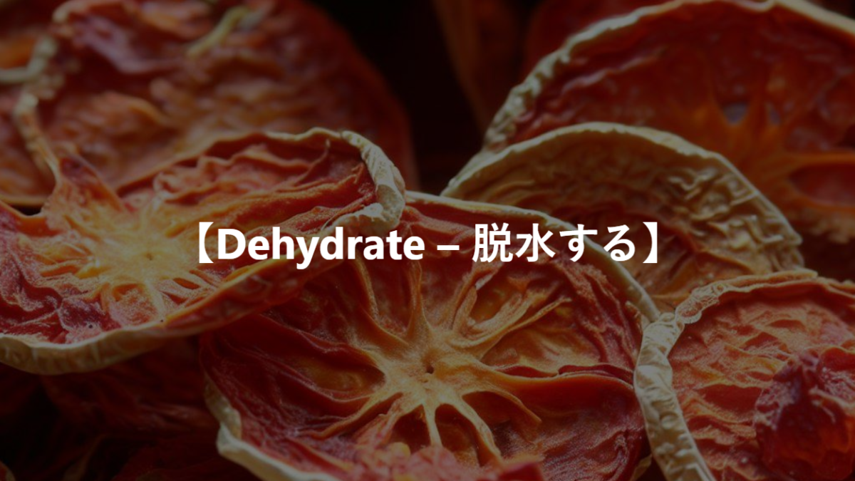 【Dehydrate – 脱水する】