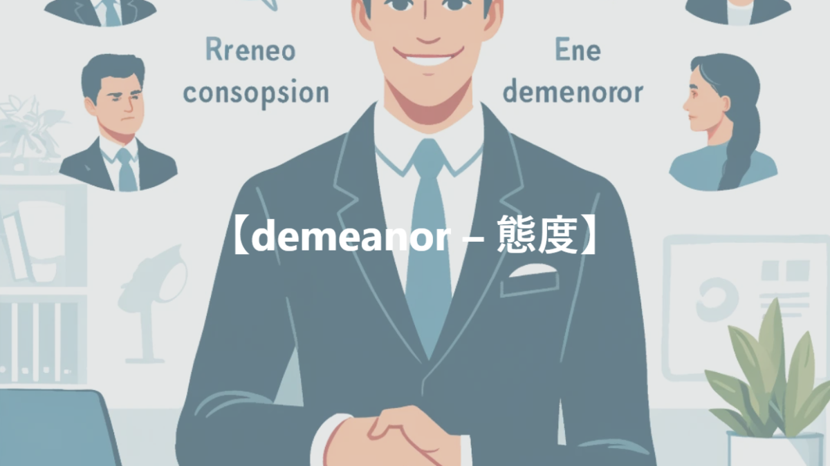 【demeanor – 態度】