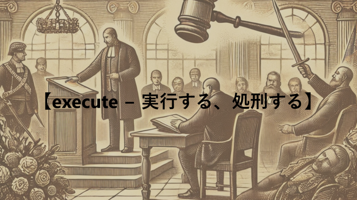 【execute − 実行する、処刑する】