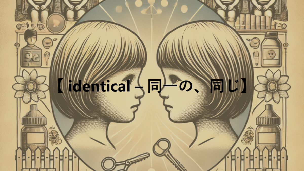 【 identical – 同一の、同じ】