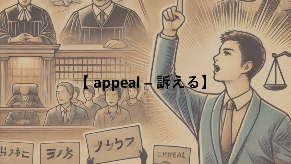 【 appeal – 訴える】