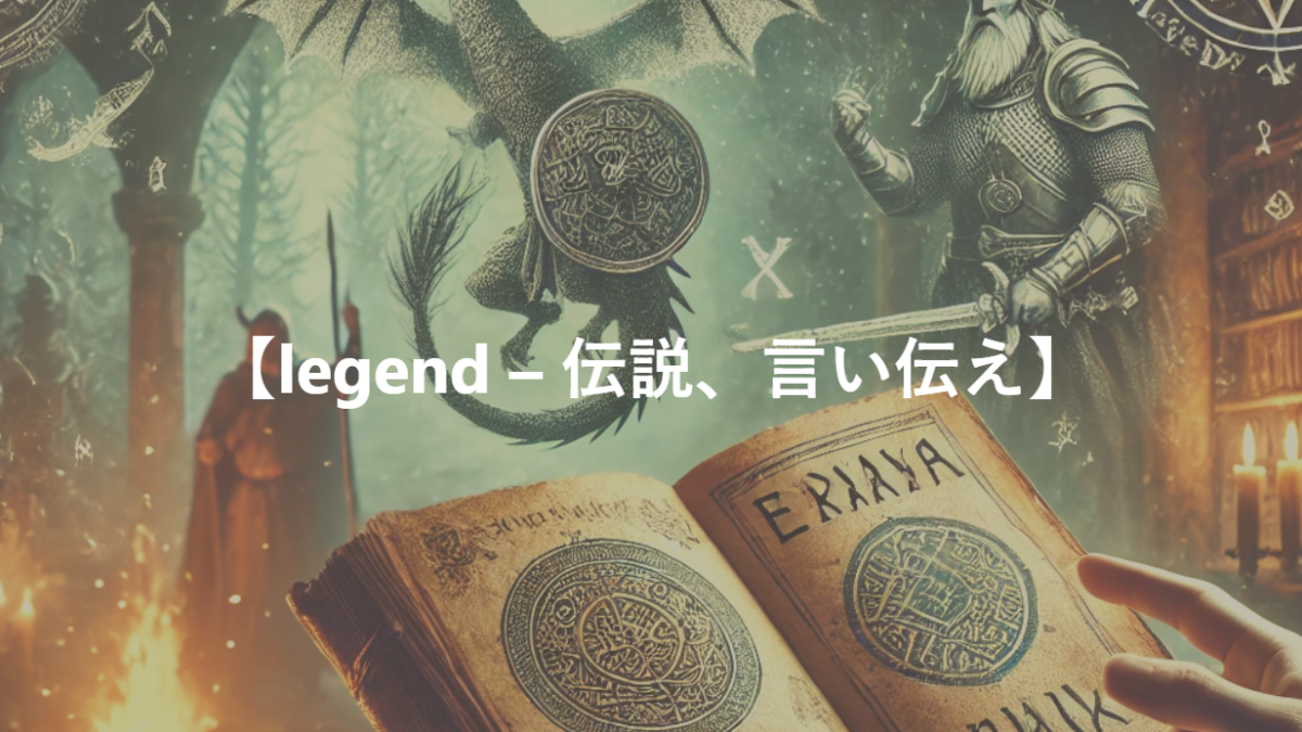 【legend – 伝説、言い伝え】