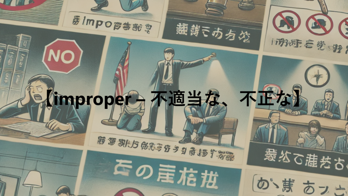 【improper – 不適当な、不正な】