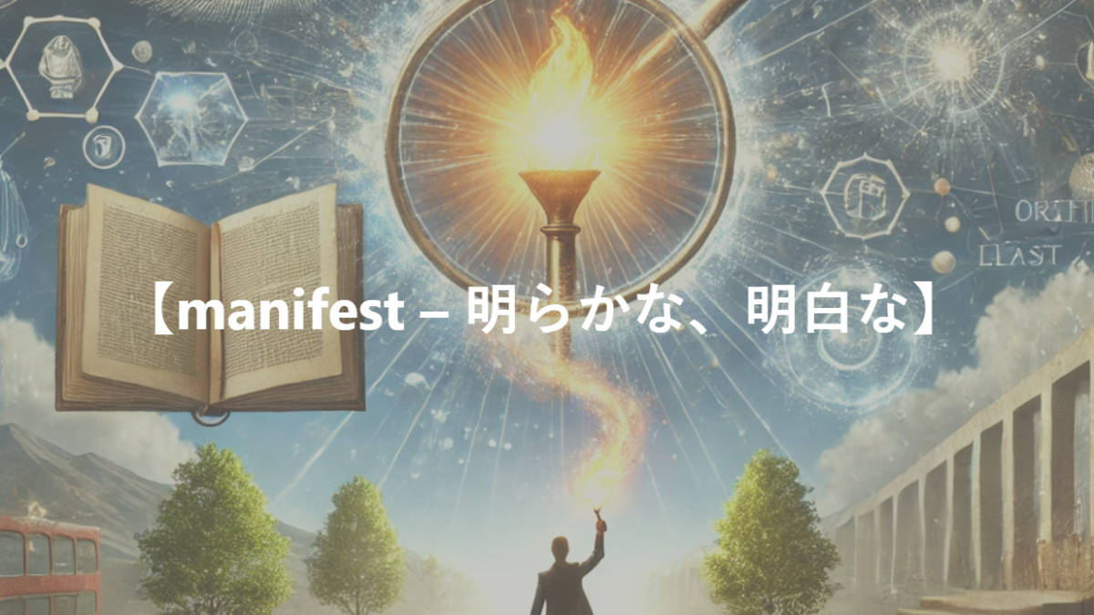 【manifest – 明らかな、明白な】