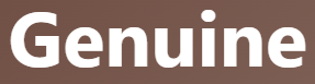 【 genuine – 本物の、真の】