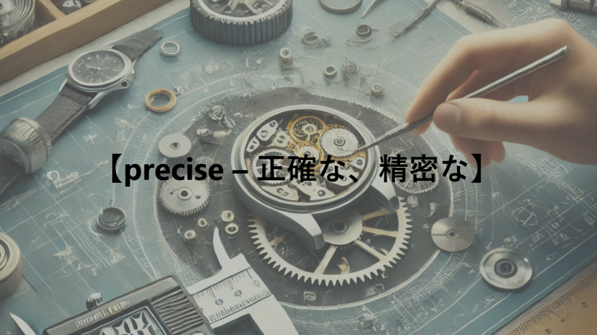 【precise – 正確な、精密な】