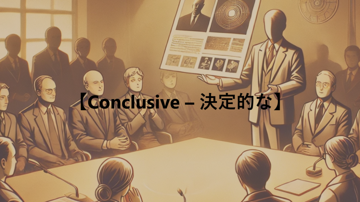 【Conclusive – 決定的な】