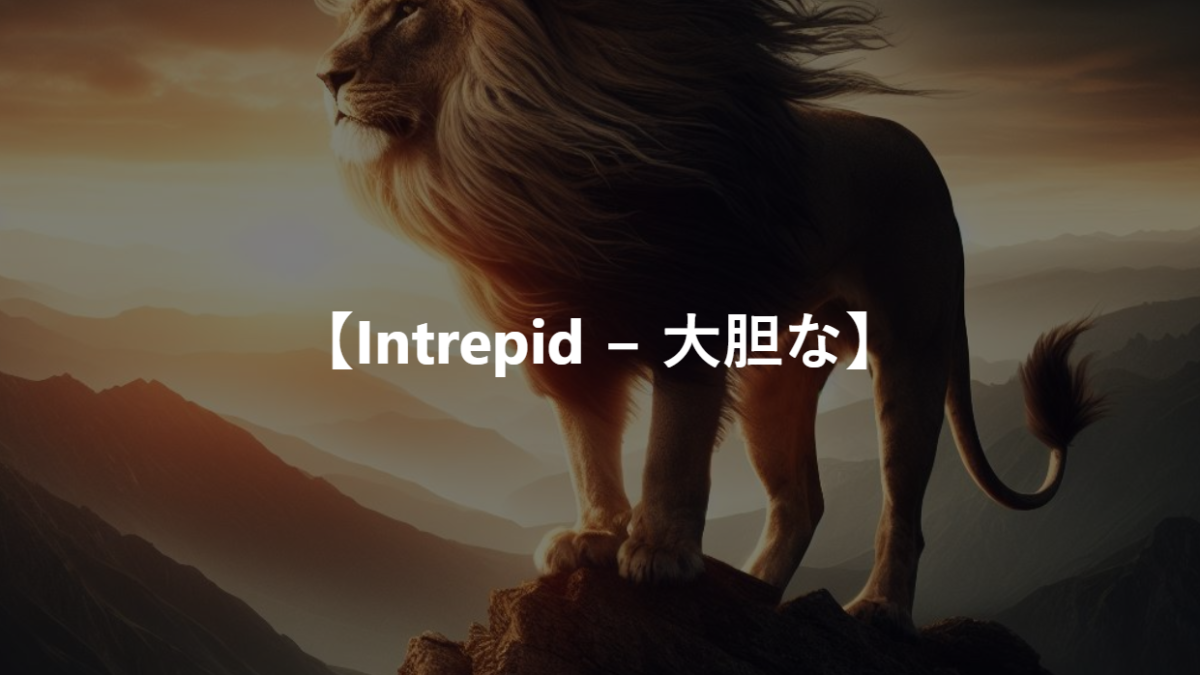 【Intrepid − 大胆な】