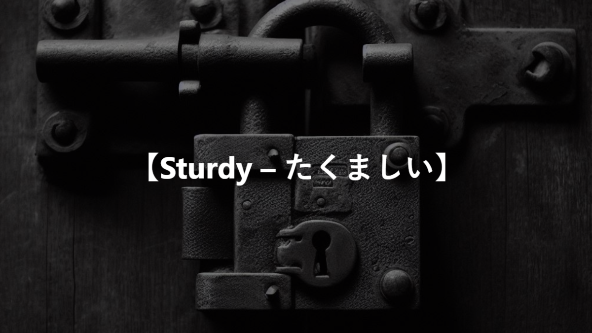 【Sturdy – たくましい】