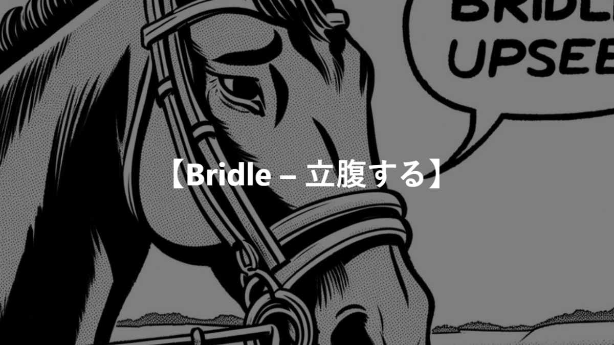 【Bridle – 立腹する】