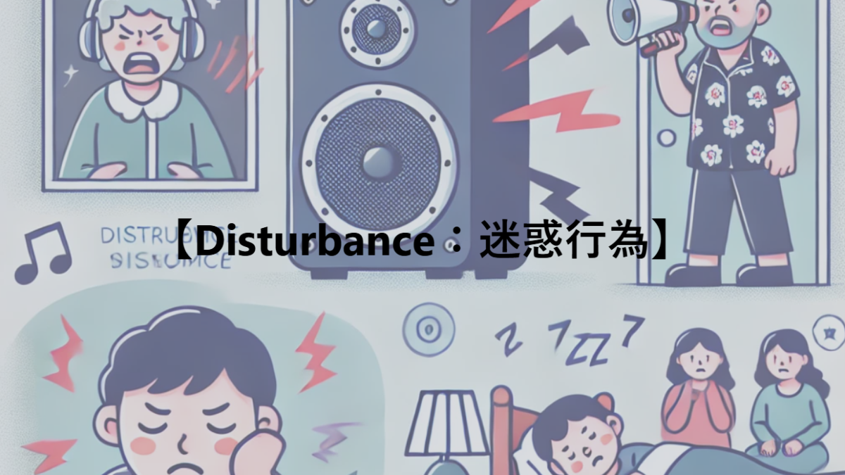 【Disturbance：迷惑行為】