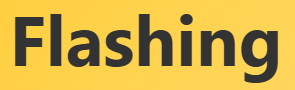 【flashing：点滅する、きらめく】