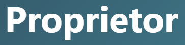 【proprietor：所有者、経営者】