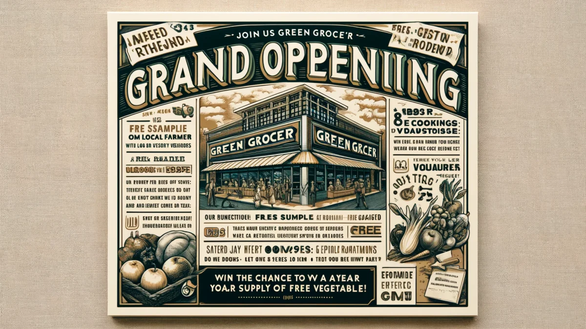 広告文問題：グリーン・グローサーのグランドオープンにご参加ください！