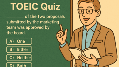 TOEIC Part 5 対策クイズ　その3